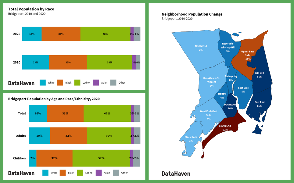 Montage of images for neighborhood reports 2020 census data