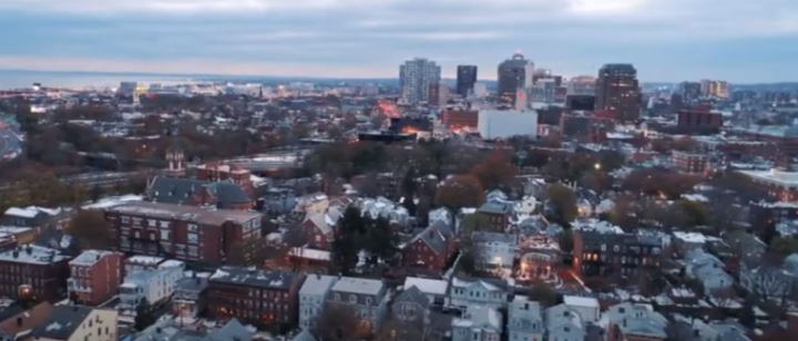 Image of New Haven from DataHaven and Purple States COVID video