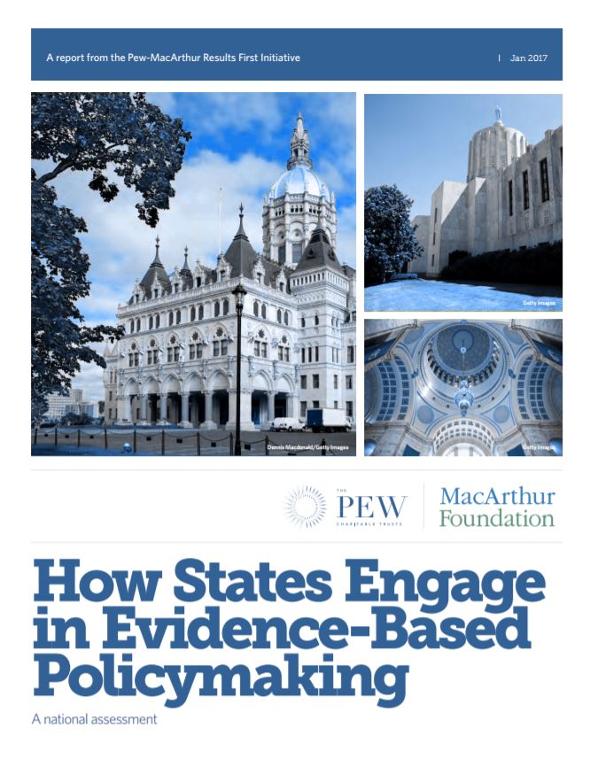 cover of Evidence Based Policy report Pew January 2017